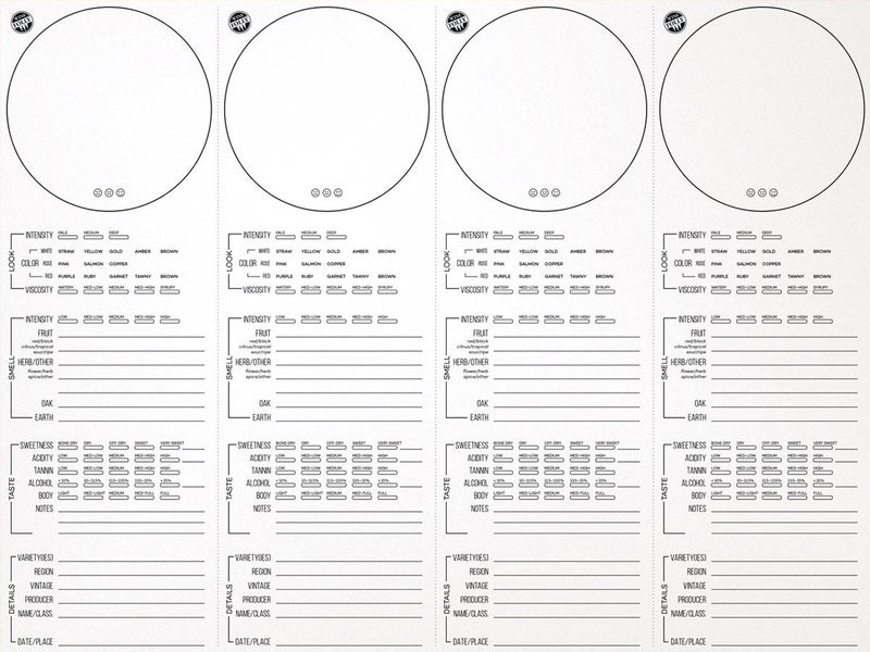 Wine Folly Tasting Placemats â€“ 20-Pack Disposable Note-Taking Mats (12"x16") | Guided Wine Tasting Notes with Aroma Wheel | Perfect for Wine Parties & Classes - Image 1